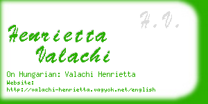 henrietta valachi business card